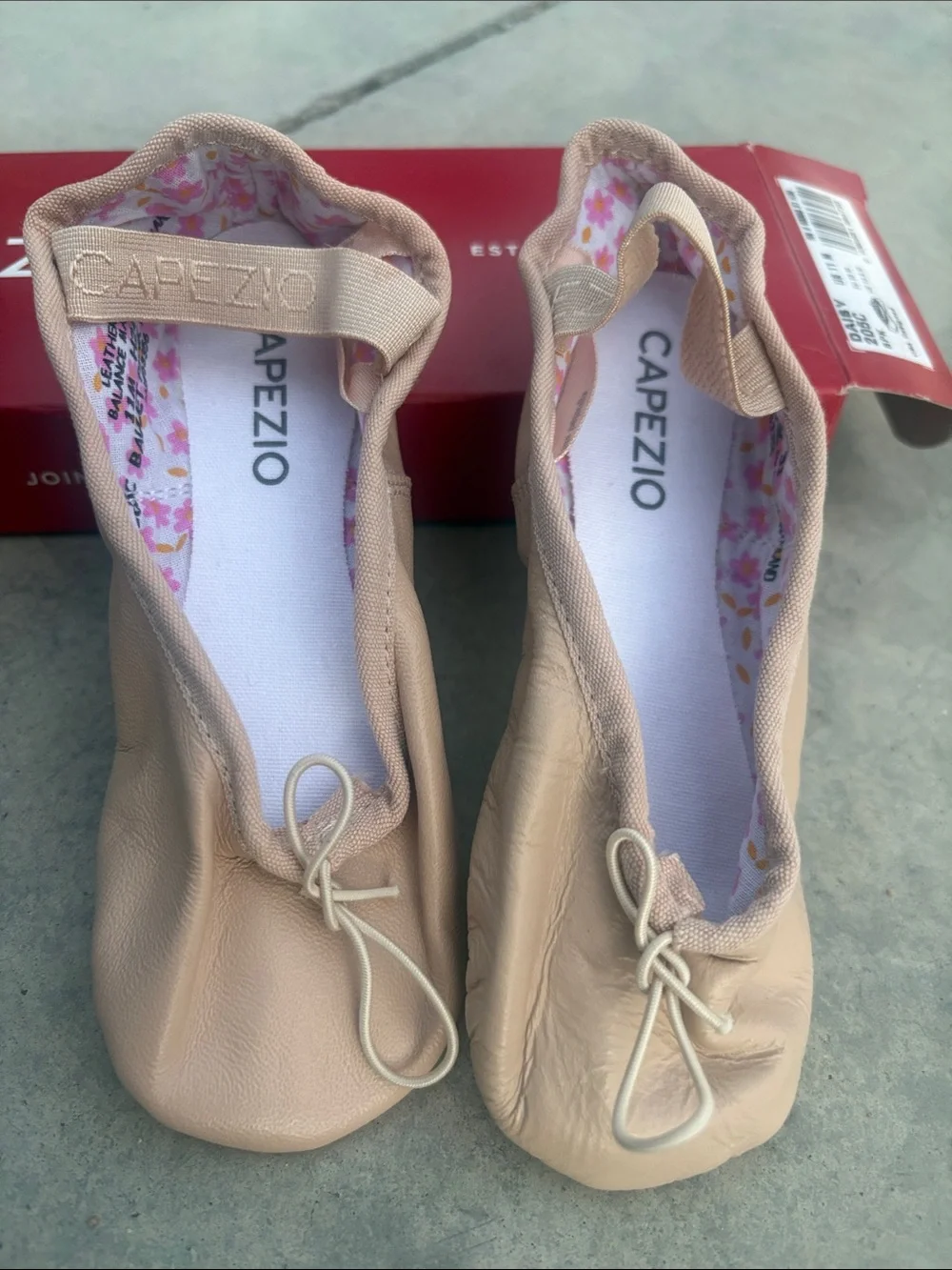 Capezio Nude/Beige Ballet Flats with Elastic Topline